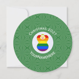 Convite Bandeira de Natal do Anjo orgulho gay Blonde Perso