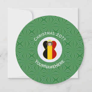 Convite Bandeira de Natal Personalizada de Anjo Belga