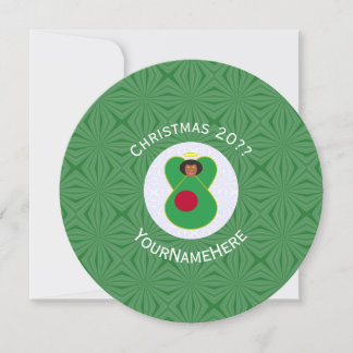 Convite Bandeira de Natal Personalizada de Anjo de Banglad