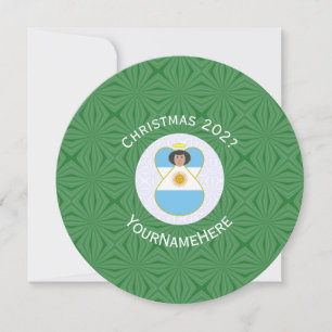 Convite Bandeira de Natal Personalizada do Anjo Argentino