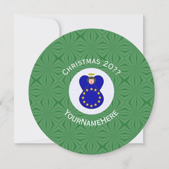 Convite Bandeira de Natal Personalizada EU Angel (Frente)