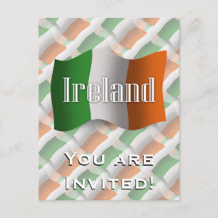 Convite Bandeira de ondulação de Ireland