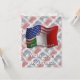 Convite Bandeira de ondulação Italiano-Americana (Frente/Verso In Situ)