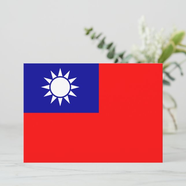 Convite Bandeira de Taiwan: República da China, Taipé Chin (Em pé/Frente)