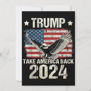 Convite Bandeira de Trump 2024 toma a América de volta hom