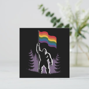 Convite Bandeira do Novo Orgulho Progressivo LGBTQ Bigfoot