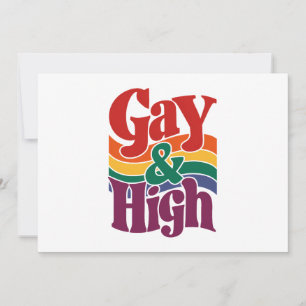 Convite Bandeira do Orgulho LGBTQ Retro Gay e Elevado