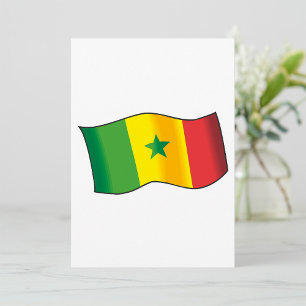 Convite Bandeira do Senegal Orgulho Senegalês Verde Amarel