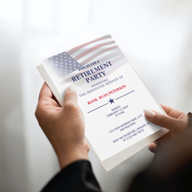 Convite Bandeira dos EUA | Graduação Transparente | Branco (Criador carregado)