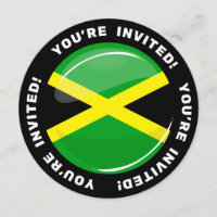 Bandeira jamaicana redonda brilhante