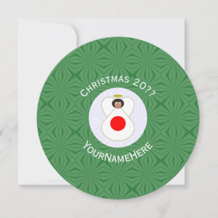 Convite Bandeira Japonesa Anjo Natal Personalizar Redondo
