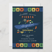 Convite Bandeiras de Festa Mexicana