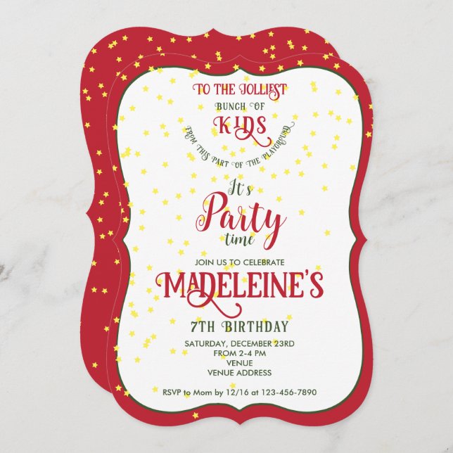 Convite Bando de Crianças Engraçado Festa de aniversário (Frente/Verso)