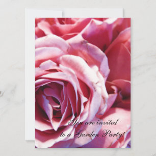 Convite Bando de Rosas Rosa Brilhantes