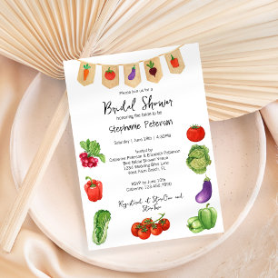 Convite Banner de Chuvada de Presentes de Noiva Legumes Fr