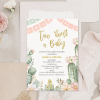 Banner Rosa Floral Taco Sobre Um Chá de fraldas De