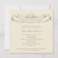 Banner Vintage Baptism/Convite de Natal