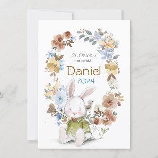 Convite Banny Rabet new born Greeting cards