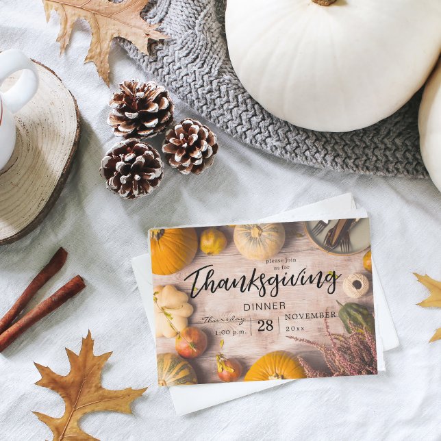 Convite Banquete de Ação de Graças Pumpkin (Criador carregado)