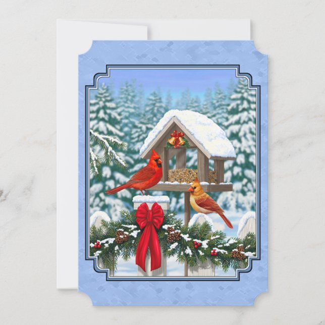 Convite Banquete de Natal dos Cardinals Azul (Frente)
