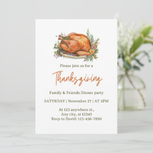 Convite Banquete Elegante de Família e Amigos
