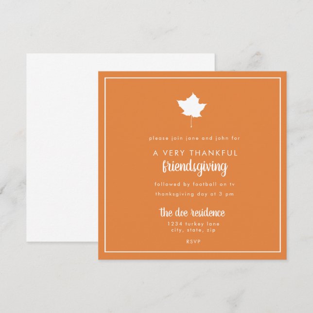 Convite Banquete Potluck do comensal da acção de graças de (Frente/Verso)