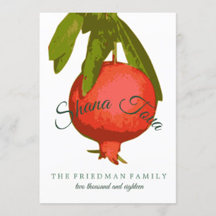 Convite Banquete Rosh Hashanah Ano Novo Pomegranato