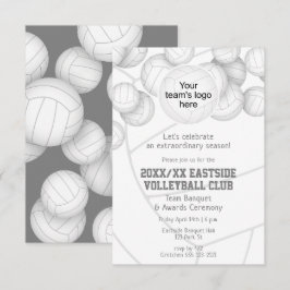 Convite banquete simples de prêmios de vôlei no fim da est