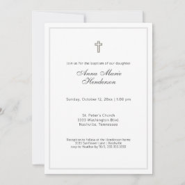 Convite Baptism de Script Clássico