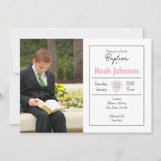Convite Baptism Invitation (Frente)