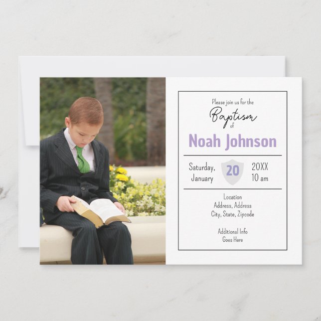 Convite Baptism Invitation (Frente)