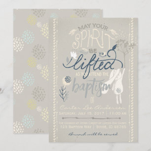 CONVITE BAPTISM LDS   Coleção Boy Bunny