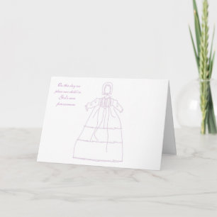Convite Baptismal Gown Invitation