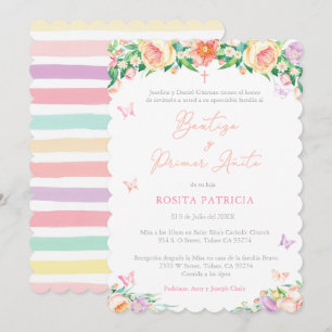 Convite Baptismo do primeiro aniversario das borboletas