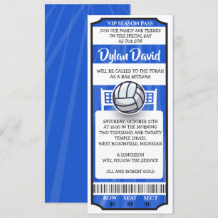 Convite Bar Bat Mitzvah BILHETE DE FUTEBOL