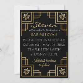 Convite BAR BM ou Bat Mitzvah Art Deco