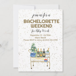 Convite Bar Carrinho de Bachelorette Fim de Semana Avô