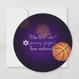Convite Bar de basquete PixDezines Mitzvah/DIY Color