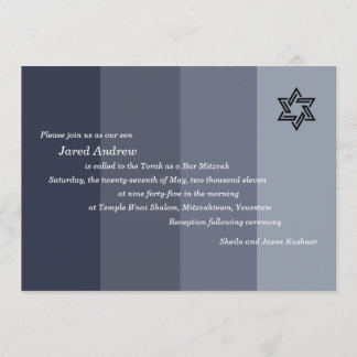 Convite Bar de Cinza Tonal Mitzvah