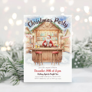 Convite Bar de Coquetéis do Papai Noel Merry & Bright Nata