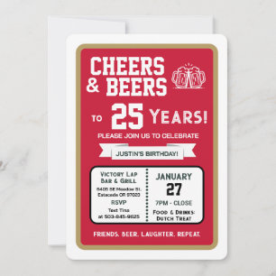 Convite Bar de Esportes Aniversário: Aplausos e Cervejas p