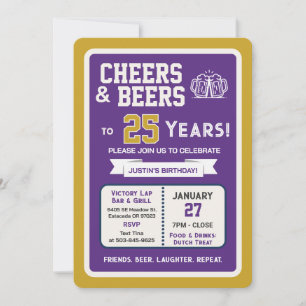 Convite Bar de Esportes Aniversário: Aplausos e Cervejas p