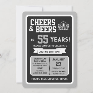 Convite Bar de Esportes Aniversário Brindes e Cervejas aos