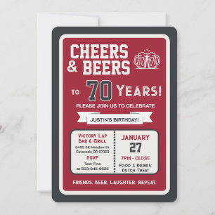 Convite Bar de Esportes Aniversário Vivas e Cervejas para 