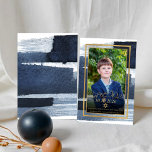 Convite Bar de Foto Azul do Abstrato Dourado Mitzvah Salve<br><div class="desc">Descubra a requintada fusão de design abstrato e significado cultural neste Bar de Foto Azul Mitzvah Foil Salve a Data. Com um intricado design artístico inspirado pela beleza da herança judaica,  este Anúncio irá estabelecer o palco para uma celebração inesquecível que mescla o melhor dos antigos e os novos.</div>