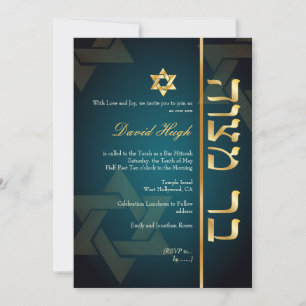 Convite Bar de Fotografia PixDezines Classy Mitzvah/verde-