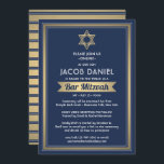 Convite Bar de Zoom Virtual Mitzvah Marinho Azul Branco e<br><div class="desc">Quer amigos e familiares estejam praticando distanciamento social ou simplesmente vivam longe, conectem-se com eles online com uma cerimônia e celebração virtual de mitzvah bar. Este na moda moderno convite inclui textos para um evento online de longa distância via videoconferência via Internet e transmissão em direto. Todo texto é simples...</div>