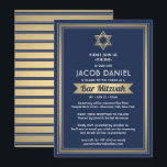 Convite Bar de Zoom Virtual Mitzvah Marinho Azul Branco e<br><div class="desc">Quer amigos e familiares estejam praticando distanciamento social ou simplesmente vivam longe, conectem-se com eles online com uma cerimônia e celebração virtual de mitzvah bar. Este na moda moderno convite inclui textos para um evento online de longa distância via videoconferência via Internet e transmissão em direto. Todo texto é simples...</div>