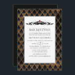 Convite Bar do Dragão Mitzvah<br><div class="desc">Shimmering faux glitter dragon balança bar mitzvah convite com um dragão de ornamentado florescendo com uma pedra vermelha de rubi.</div>