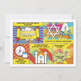 Convite Bar do História em quadrinhos Quic Book Mitzvah ou